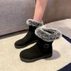 2025 New Women's Premium Snow Boots Suede Slip-On Ankle Boots with Metal Accents & Non-Slip Sole Winter Comfort Booties