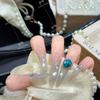 K2035 Clear French White Elegant High-End Luxury Handmade Wearable Long Nails