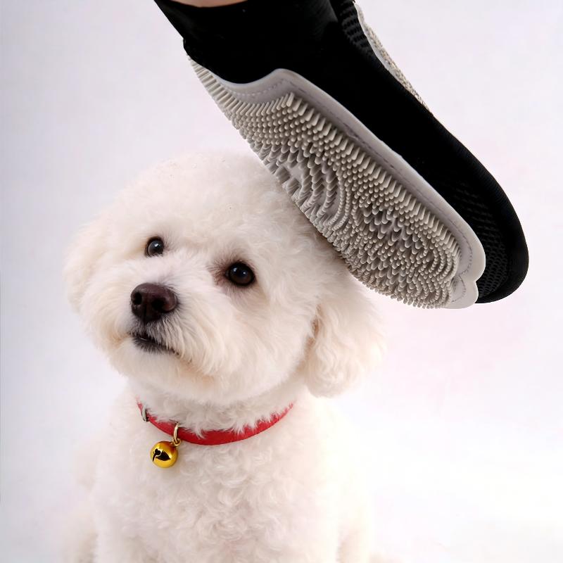 Upgraded Pet Hair Removal Glove For Dogs & Cats, Electrostatic Five-Finger Hair Remover For Furniture, Couch, Carpet, Clothing