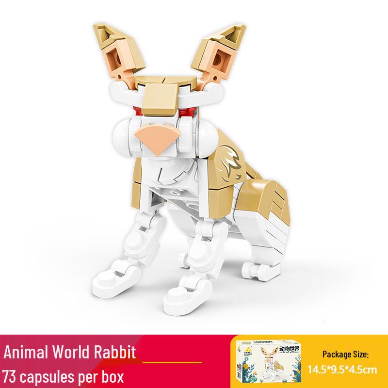 Kai Zhi Animal World Building Blocks: Elephant & Squirrel Model Educational Toy for Kids
