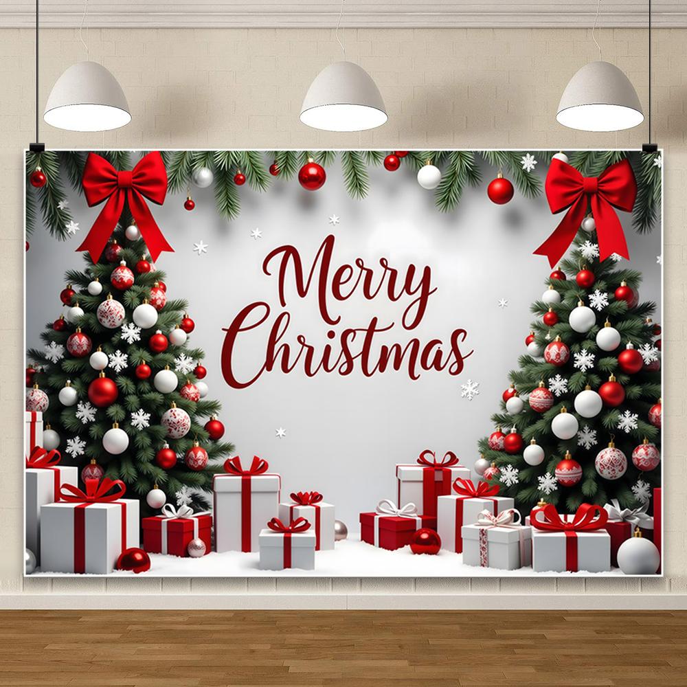 Yeele Merry Christmas Photography Backdrop Xmas Tree Garland Gifts Wallpapers Kids Family Christmas Party Decor Photo Background