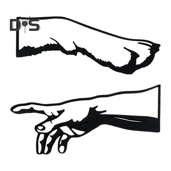 

Настенный знак «Лапа и рука», минималистское абстрактное настенное украшение, настенное художественное украшение для дома, спальни, гостиной, офиса, декор 1 Set