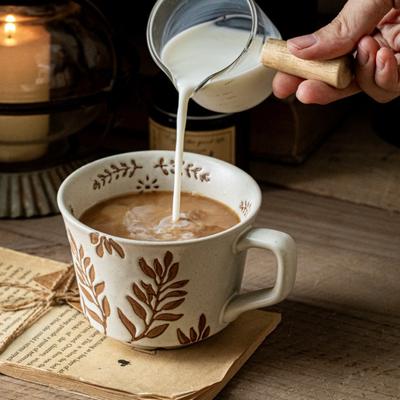 Japanese-style Handmade Coarse Pottery Coffee Cup Household Ceramic Mug Drinking Cup Commercial Activities Gift Cup