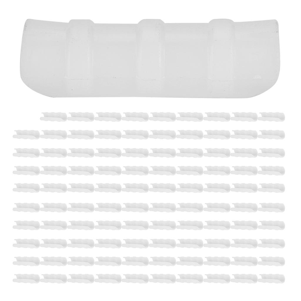 100pcs Greenhouse Frame Pipe Clip Clamp Garden Film Sunshade Net Fixing Clamp Connector22 ? White