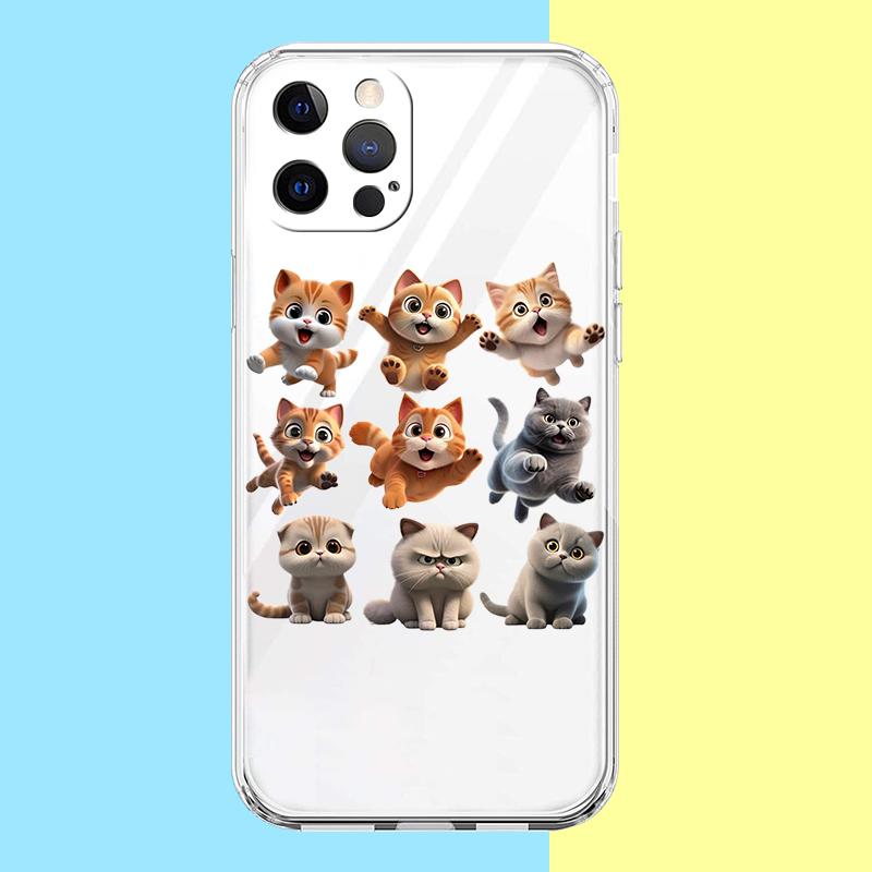 

Cartoon Cat Graphic Phone Case Cover for Redmi Note 10 11 11T 7 8 8T 9 K40 Gaming 9A 9C Pro Plus Transparent Fundas Shell Capas Note 12 Pro
