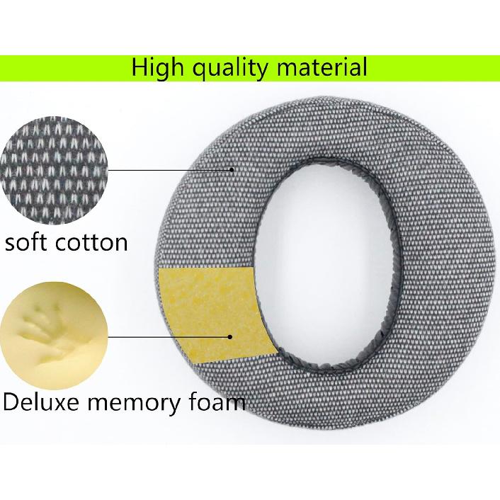 Replacement Ear Pads Compatible with Sony PlayStation 5 Pulse PS5 3D Wireless Headset, Soft Cotton Woven, Wear-Resistant, Linen Gray
