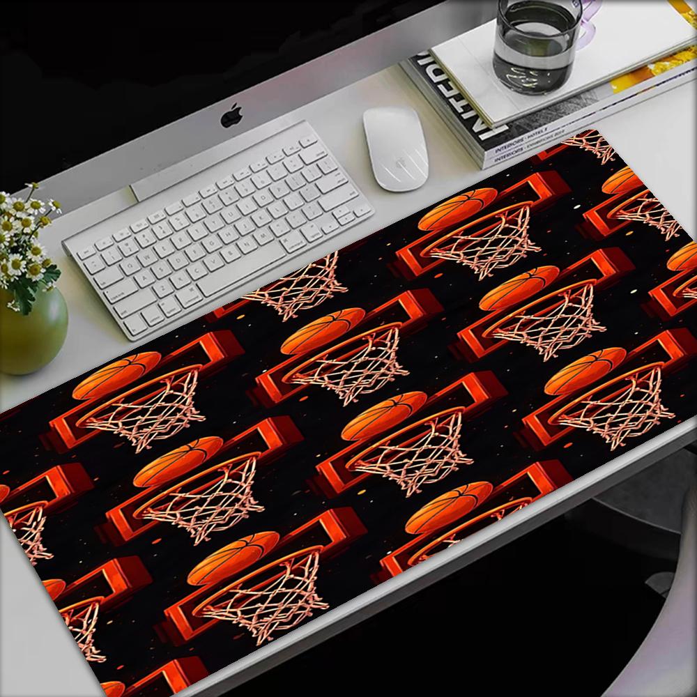 Basketball Theme Mouse Pad, Non Slip Rubber Base, Multifunctional Office & Home Decor, Perfect for Workspace Personalization.