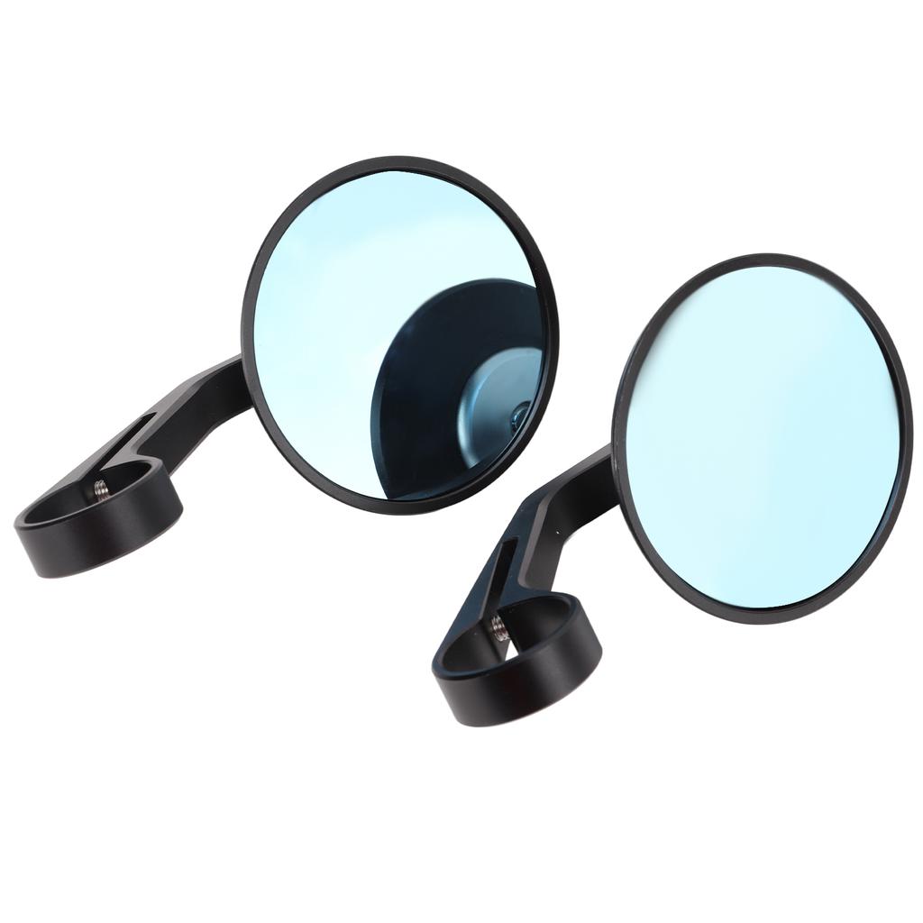 1 pár motocyklových zpětných zrcátek slitina hliníku modrá konvexní boční zrcátka na řídítka pro 17–19 mm