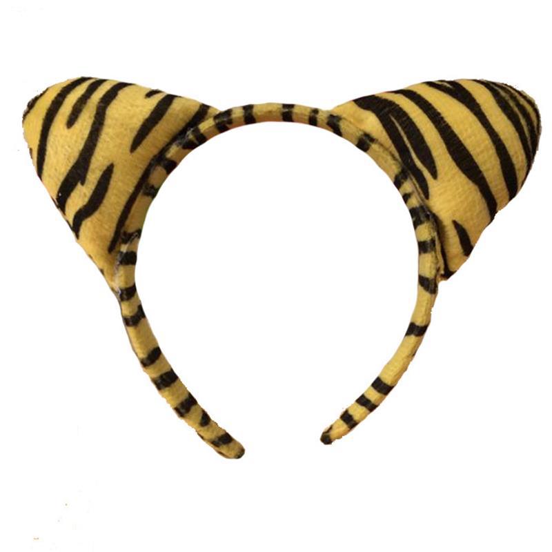 Animal Jungle Safari Zoo Cartoon Plush Hairband Set Costume Ear Hair Hoop for Kids for Halloween & Christmas