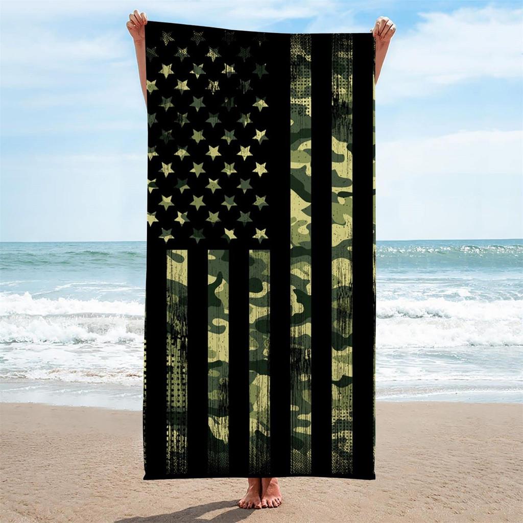 Superfine Fiber Square Beach Towel With 3d Digital Print For Beach Vacation Use