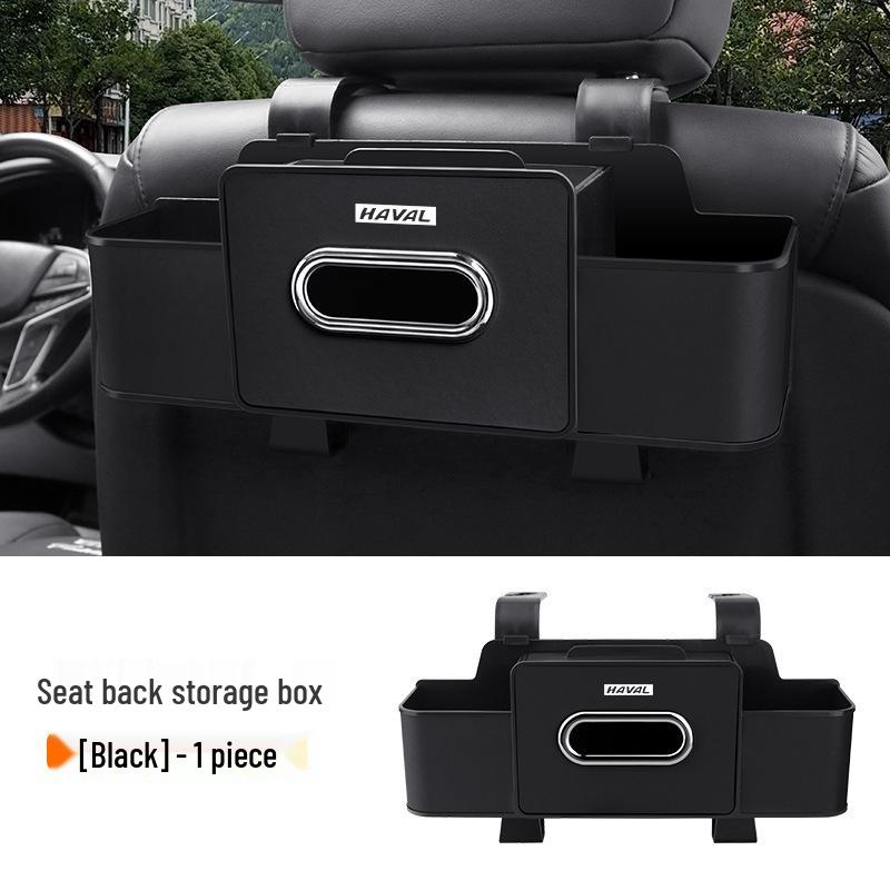 Compatible with Haval Chulian H2, F5, F7x, H1-H9, Big Dog Models: Seat Storage Box, Tissue & Cup Holder.