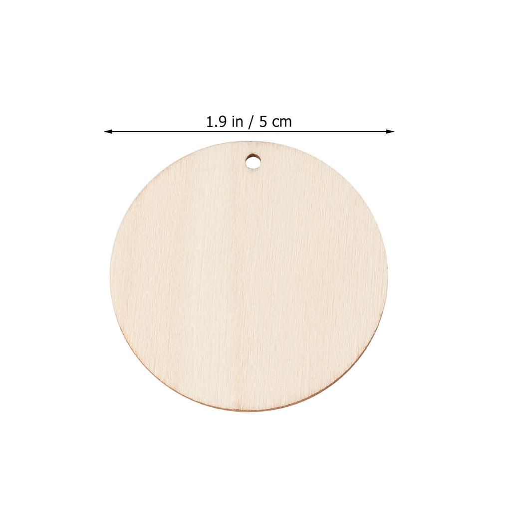 50 Stück Runde Holzscheiben 2 cm DIY Bastelstücke für Scrapbooking Tags Malerei Heimparty Dekoration Verzierungen