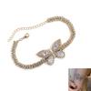 Minimalist Butterfly Cubic Zirconia Bracelet Korean Trendy Designs Comfortable Wear Copper Jewelry Accessory