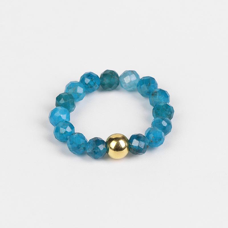4mm Beads Rings For Women Men Trendy Cuboid Beaded Rings Chakra Healing Quartzs Finger Rings Handmade Hit Rings Jewelry Party