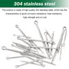 160Pcs 6 Size 304 Stainless Steel Cotter Pin Clip Key Fastener Fitting Assortment Kit for Car Mechanic Garden