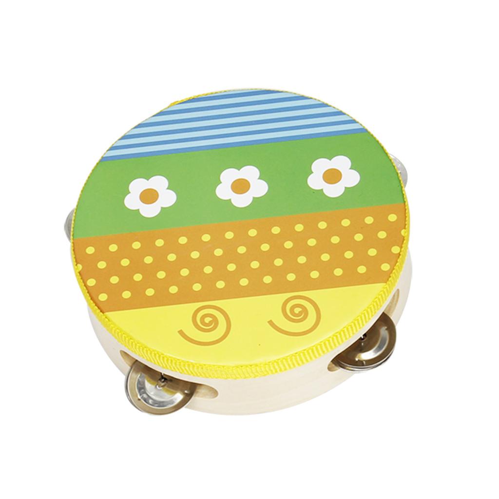 6inch Cartoon Hand Drum Bell Tambourine For Kid Toddlers Mini Musical Percussion Instrument Kid Gifts High-Quality