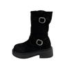 Martin Boots Women's Spring and Autumn Single Boots with Skirt British Style 2025 New Thick-soled Buckle Boots Stacking Locomotive Short Boots