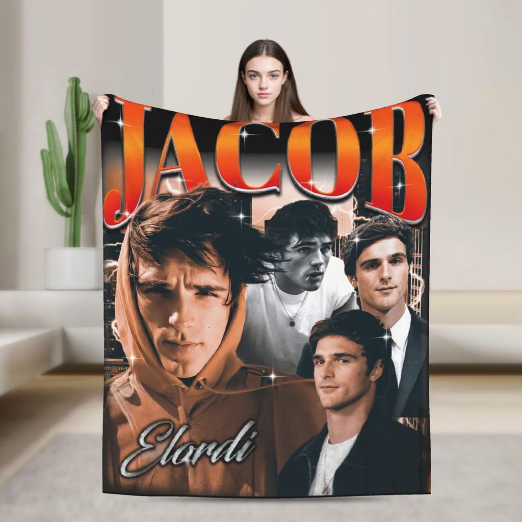 Jacob Elordi Australischer Schauspieler Poster Decken Qualität Weich Warm Überwurfdecke Winter Reisen Outdoor Bequeme Tagesdecke