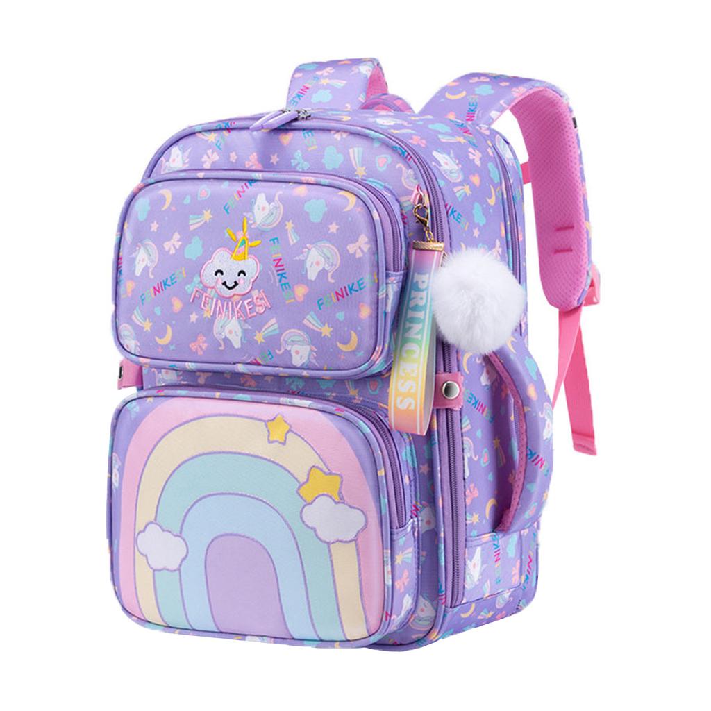 Niedlicher Rucksack für Grundschüler Stilvolle Tragbare Vielseitige Tasche Atmungsaktive Vorschulbücher-Tasche Schulanfangsgeschenk Mädchen