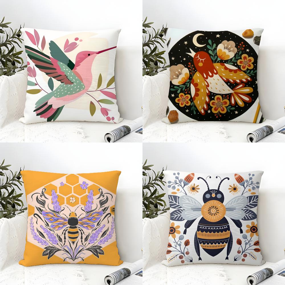 2 Simple Farm Crop Flower Print Pillow Case Home Living Room Decoration Linen Pillowcover Pillow Cases Cushion Cover