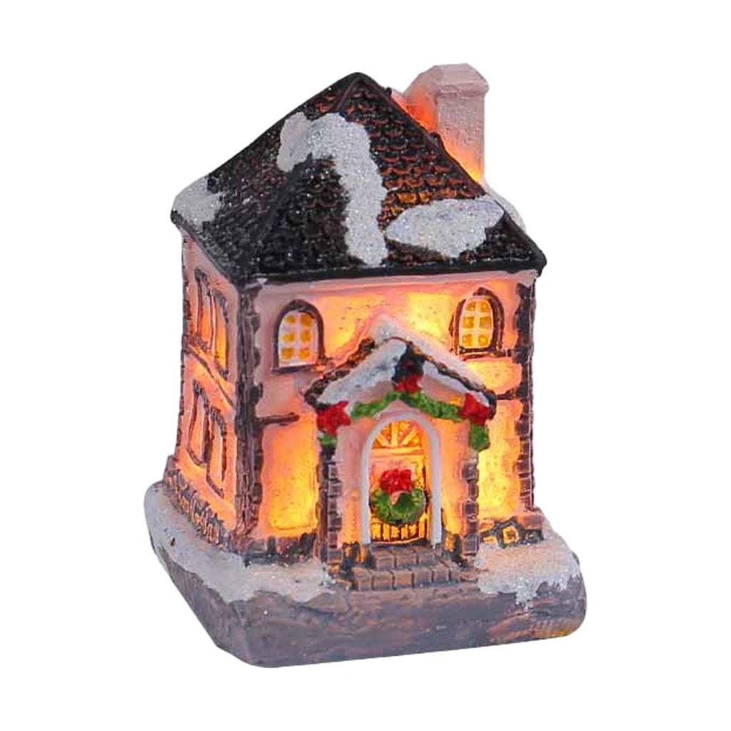 Christmas Snow Light up House Xmas Miniature Desk Decorations with Warm Light for Festival Wedding Good Craftsmanship Versatile