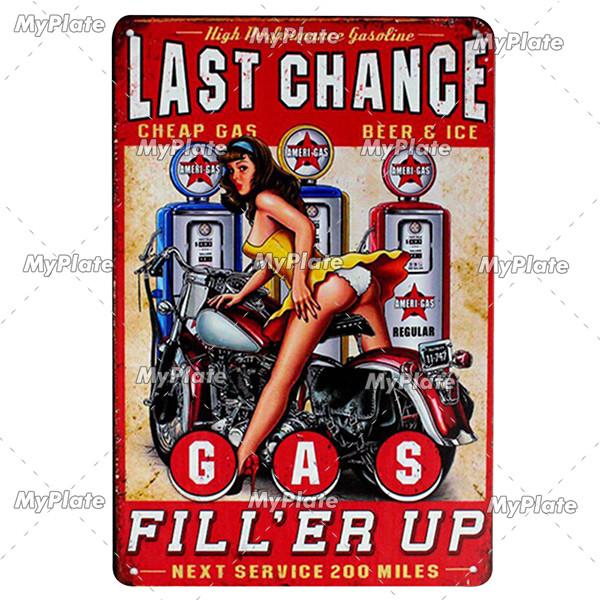 Garage Metal Sign Vintage Plaque OilGas Tin Sign Wall Decor For Man Cave Plate Crafts Art Poster Racing Car Custom