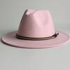 Deep Purple Fedora Felt Hat Men'S And Women'S Universal Solid Color Fedora Hat Women'S  Wide Brim Classic Jazz Hat Church Hat