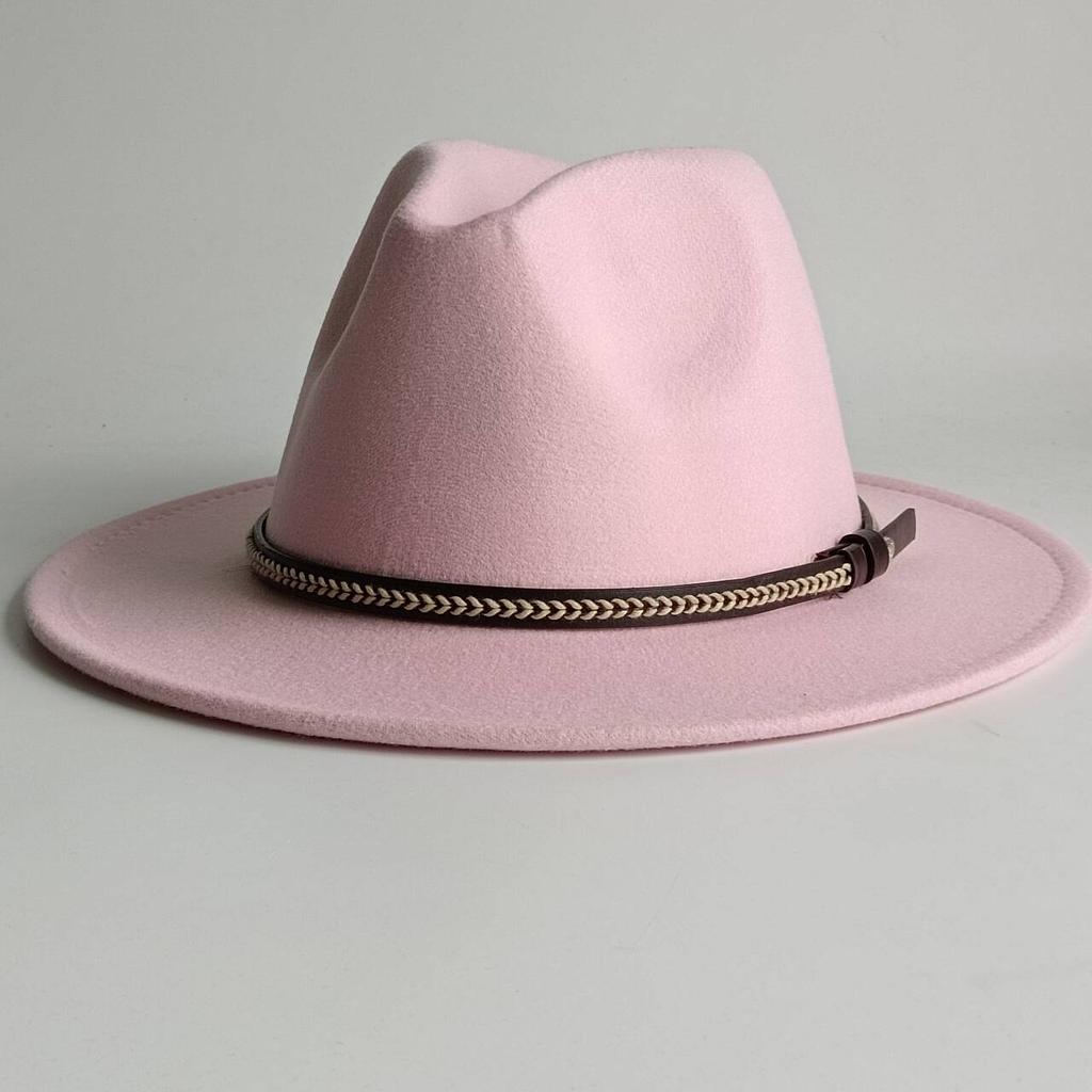 Deep Purple Fedora Felt Hat Men'S And Women'S Universal Solid Color Fedora Hat Women'S  Wide Brim Classic Jazz Hat Church Hat