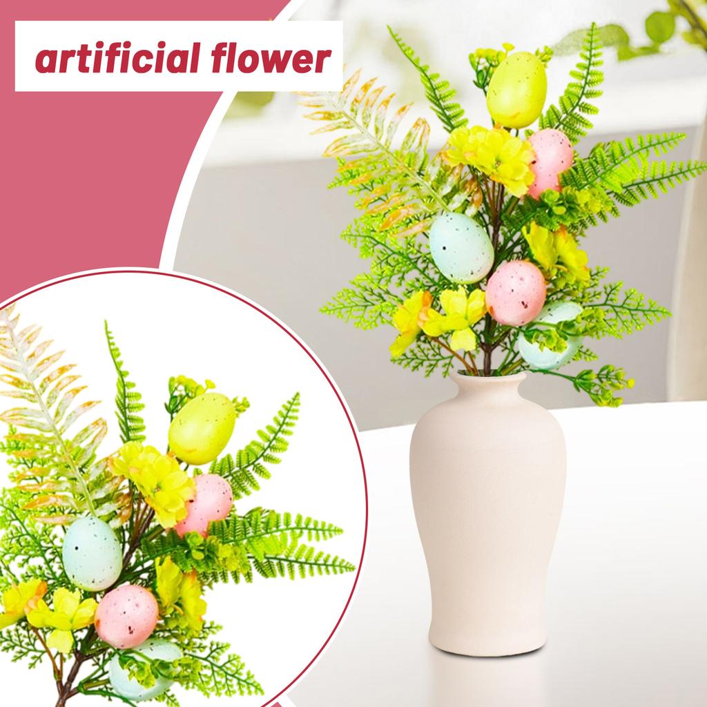 Easter Decoration Easter Egg Bouquets, Flower Arrangement Props Twirling Home Party Desktop Decoration