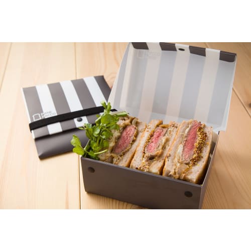 Hosho Pane Pacco Sandwich Case, Striped/Nero, PP-308-STB