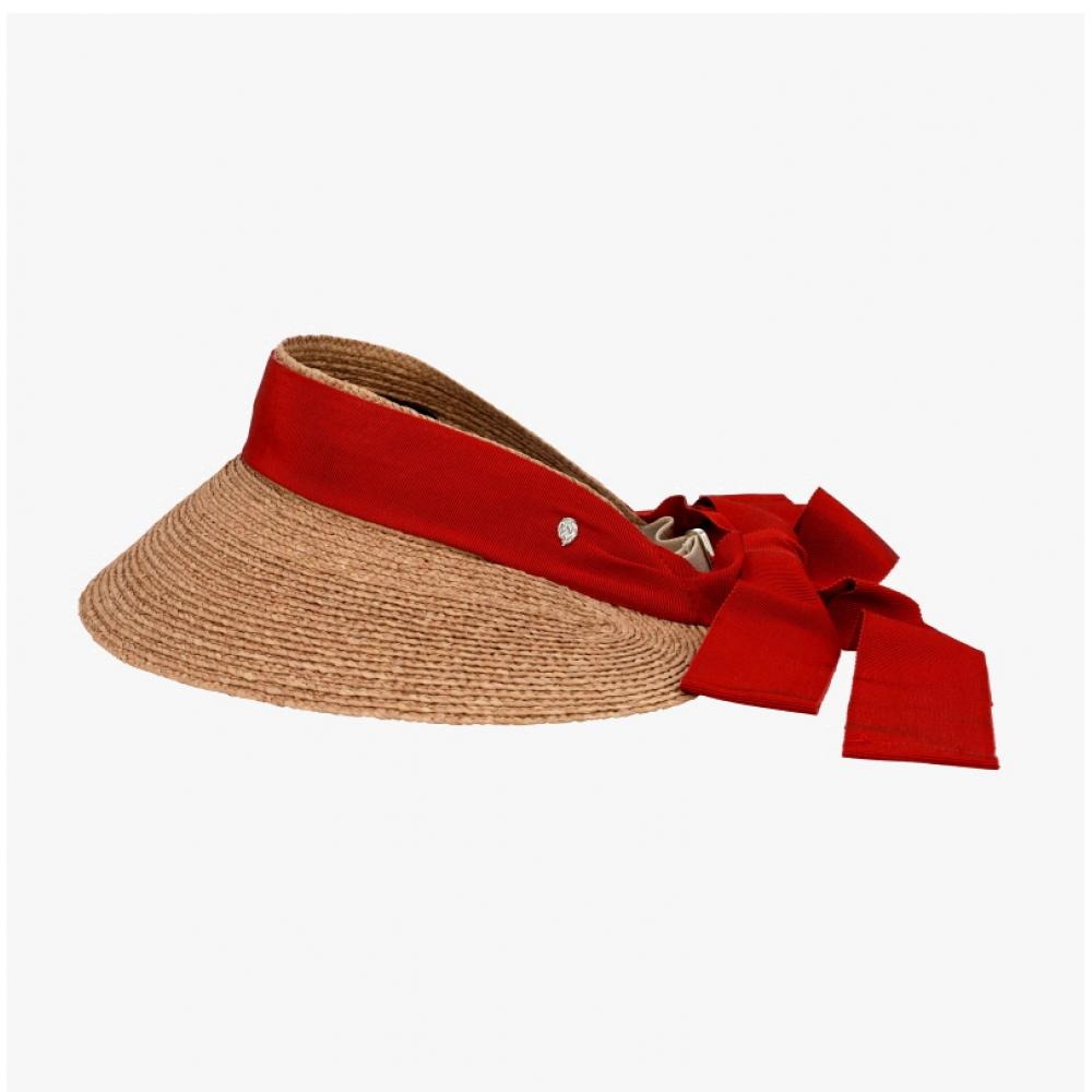 Helen Kaminski Rosalie Nougat Cream Visor Sun Cap Hat51251