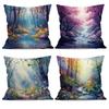 1 Pc Natural Landscape Pillow Cover For Home Living Room Bedroom Sofa Office Decorative Pillowcase Soft Throw Pillows 45*45 Cm