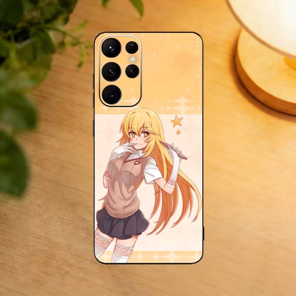Shokuhou Queen Misaki Phone Case For Samsung S25,24,23,22,30,21,10,9,Ultra,Plus,Lite Soft Black Case