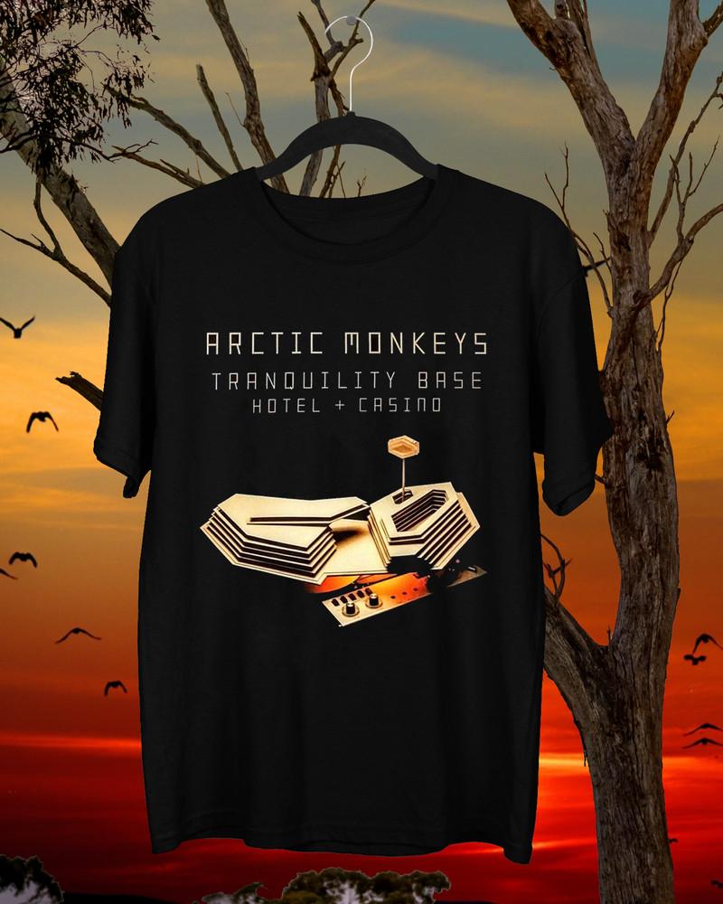 

ARCTIC MONKEYS Tranquility Base Hotel Casino Black All Size Shirt AC371 Unisex T-Shirt S