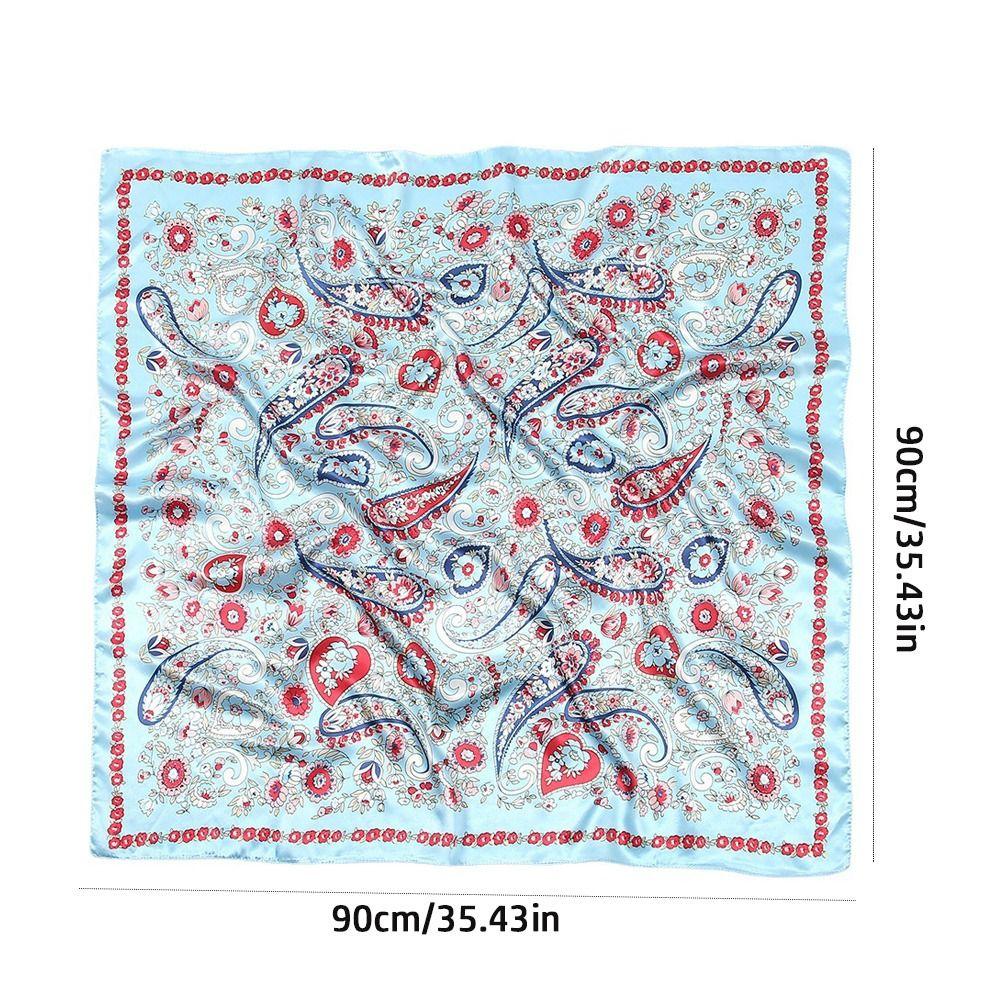 90*90cm Bandana Scarf Cashew Printed Shawl Wrap Fashion Women Hijab  Fashion Accessory
