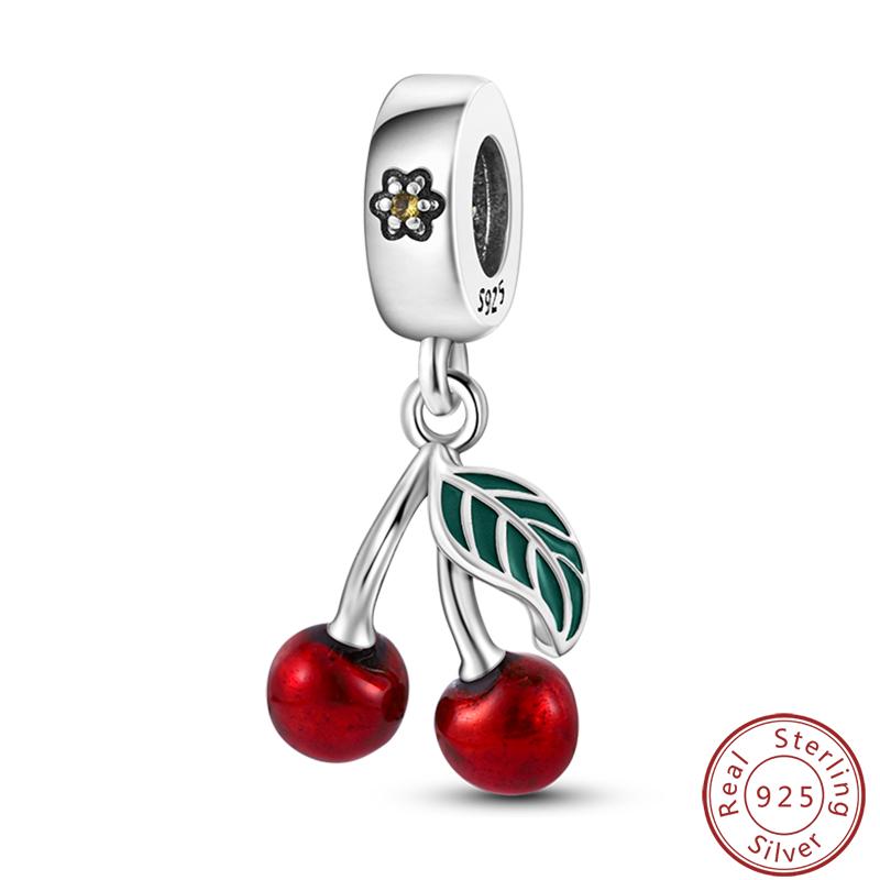 Red Copper Pomegranate Lipstick Apple Ladybug Playing Cards Charms Beads 3Mm Diy Fine Jewelry