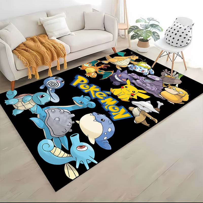 P0kem0n P-Pikachu Theme Carpets Children Play Mats Bedroom Decor Rugs Living Room Rug Crawl Mat Gift Rug for Friends Potdemiel