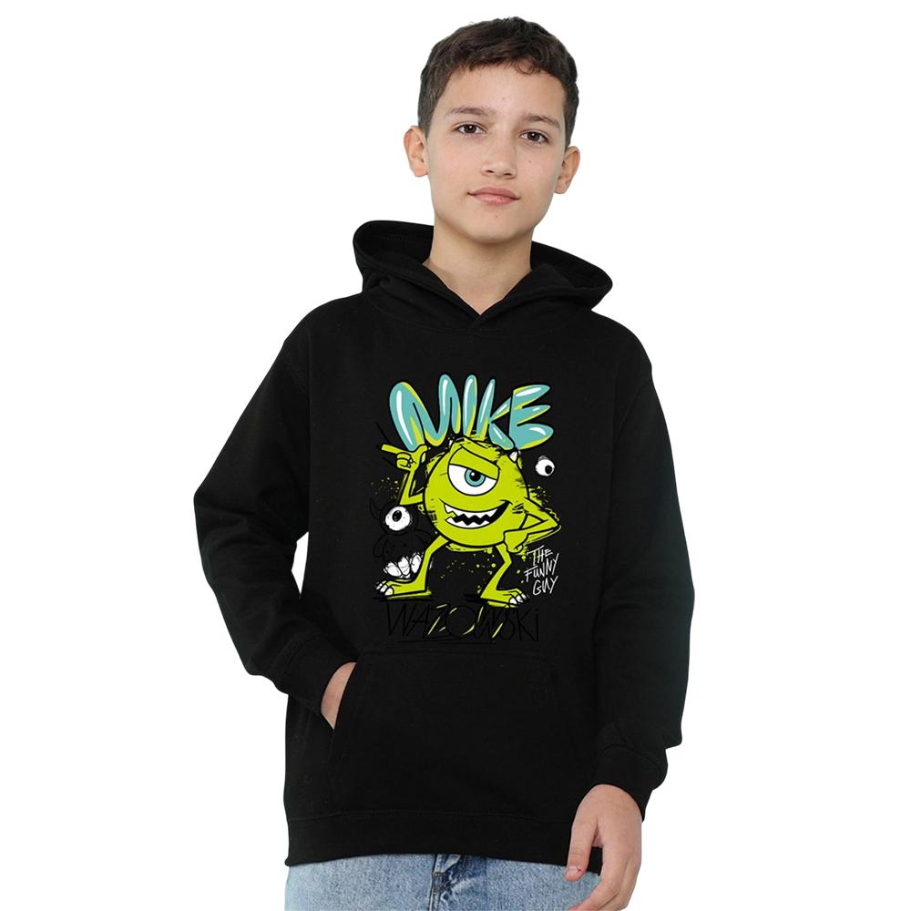 Monsters Inc Childrens/Kids Mike Wazowski Graffiti Hoodie