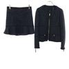 Long Sleeve Skirt Suit Setup 2 Navy System With Pocket Women Used