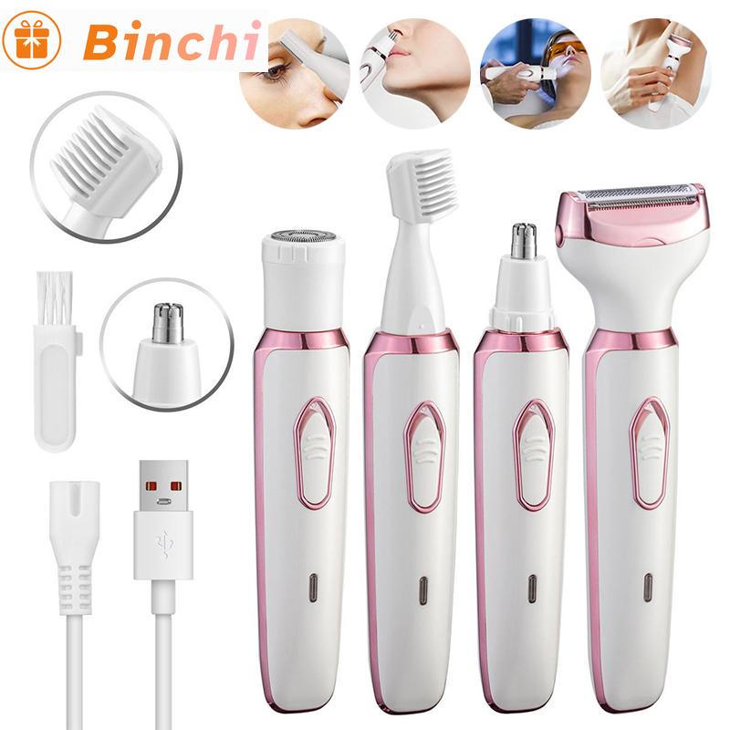 4 In 1 Portable Electric Haircut Trimmer Epilator Woman Facial Intimate Area for Body Hair Removal Gifts For Women