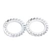 External Toothed Serrated Washer 20-100PCS M3 M4 M5 M6 M8 M10 White Zinc Carbon Steel Lock Gasket