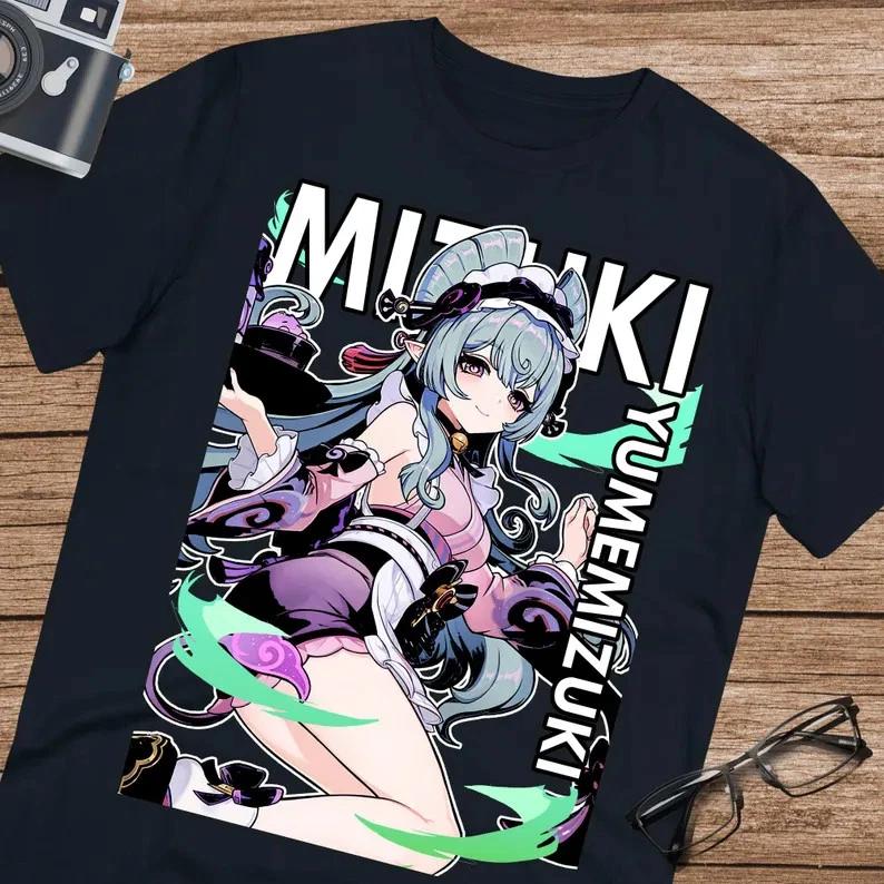 Anime Mizuki Genshin Impact T Shirt Size S 4XL Black Size S 4XL
