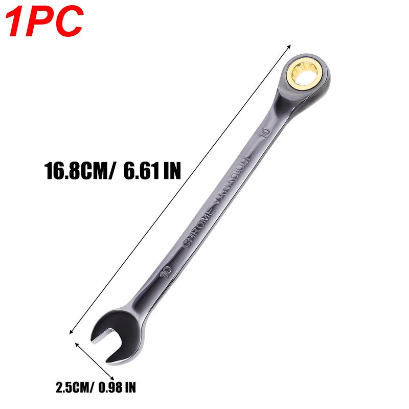 Double Ended Ratchet Wrench Chrome Vanadium Steel Ratcheting Wrench Bicycle Motorcycle Car Repair Spanners Mechanical Tools