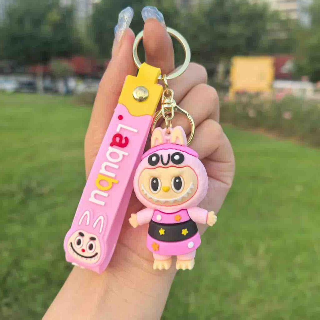 Cross Border Couple Labubu Keychain Lamb Pendant Doll Cute Bag Decoration