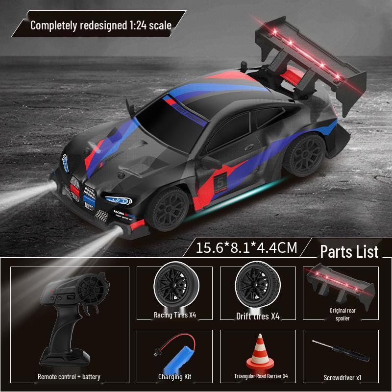 High-Speed 4WD RC Drift Car with Lights - Remote Control Racing Model