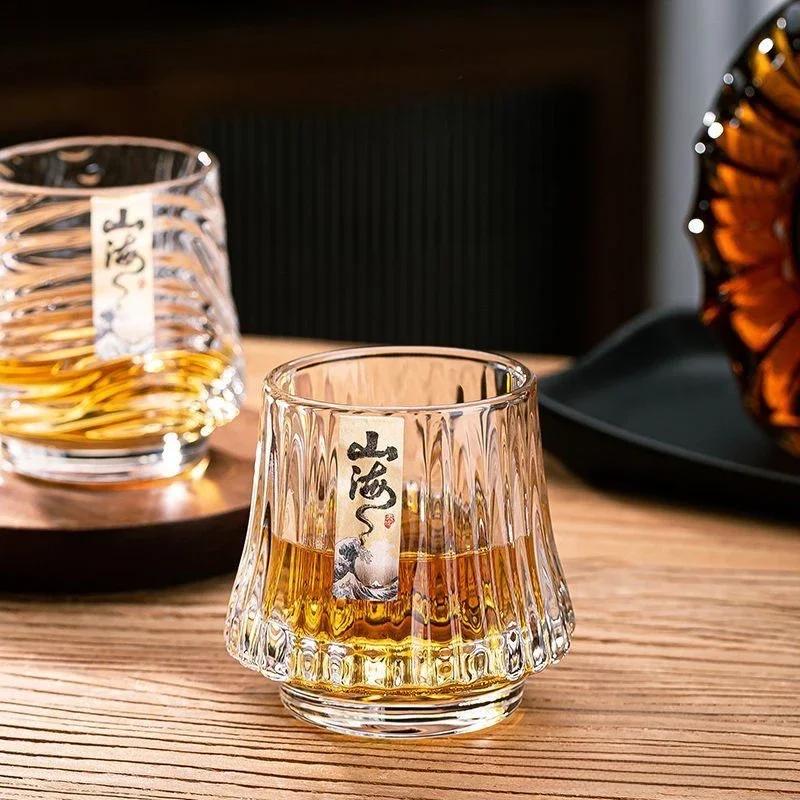 Shanhai Whiskey Cup Set Household High Appearance Level Beer Glass Creative Portable High-end Foreign Wine Cup Thickened Bottom