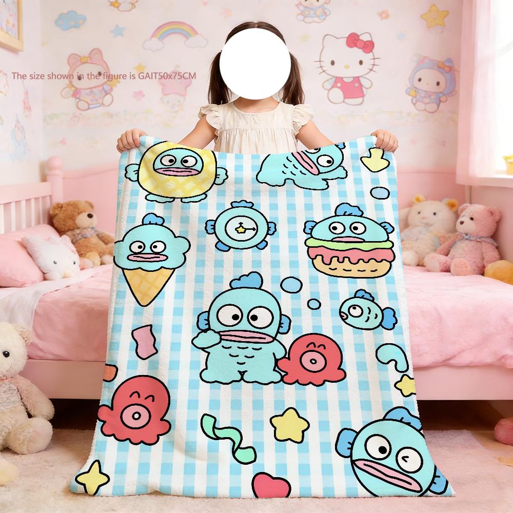 Cute Cartoon H-Hangyodon Blanket For Soft Throw Blanket for Picnic Bed Sofa Home Bedroom Cozy Warm Comfortable