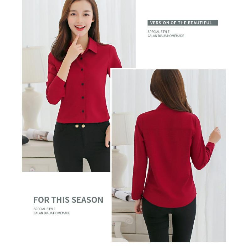 HNXC Spring Summer Fitted White Shirt for Women, Long-sleeved Student Professional Wear, Workwear Base Shirt, Work Clothes