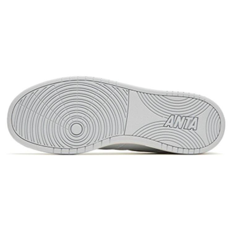New Anta Life Collection Slip Resistant Low top Skateboard Shoes Men's Gray White 112258068-3