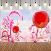 Sweet candy ground photo background, colorful lollipops, donuts, cake ice cream, children birthday party photography background